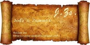 Joós Zsanett névjegykártya